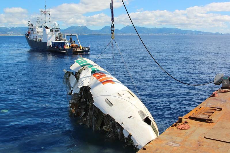 Striking photos as NTSB recovers ditched 737 freighter